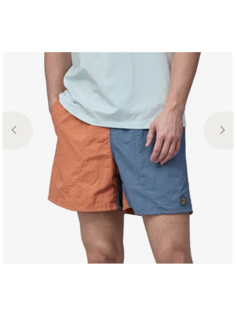 Patagonia Baggies Colorblock Shorts Men's M NWOT Blue Pink 5